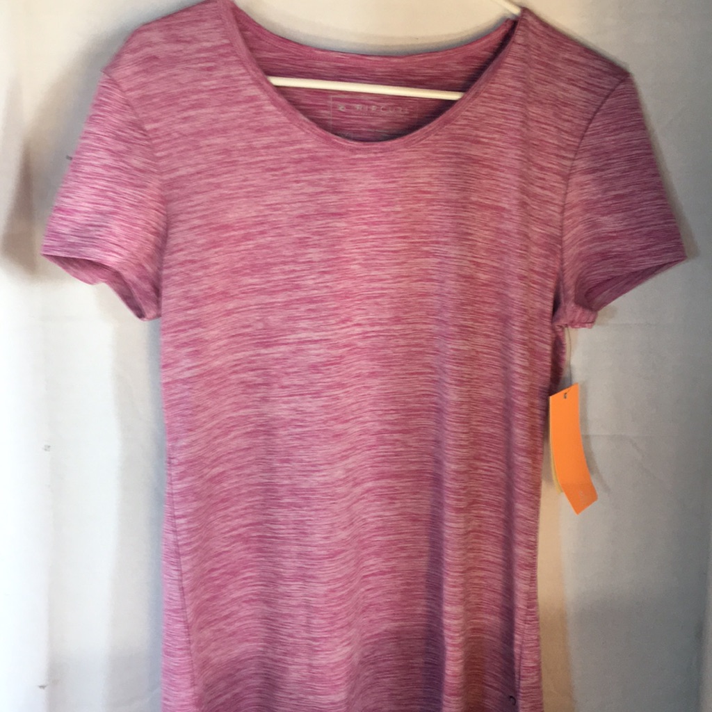 Nwt Rip Curl Short Sleeve Rash Guard/ Swim Top Womens Xl. Heather Pink Upf 50t